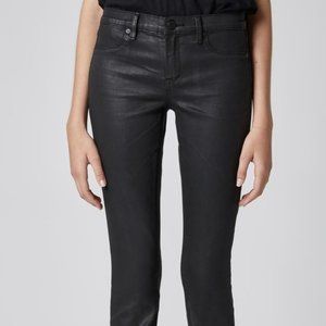 Blank NYC The Mercer Super Skinny Black Coated Jeans Size 27 New